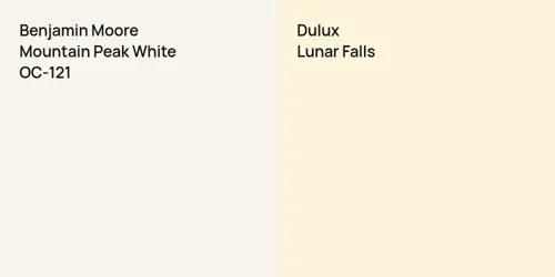 OC-121 Mountain Peak White vs null Lunar Falls