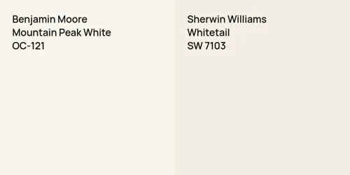 OC-121 Mountain Peak White vs SW 7103 Whitetail