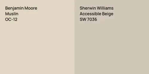 OC-12 Muslin vs SW 7036 Accessible Beige