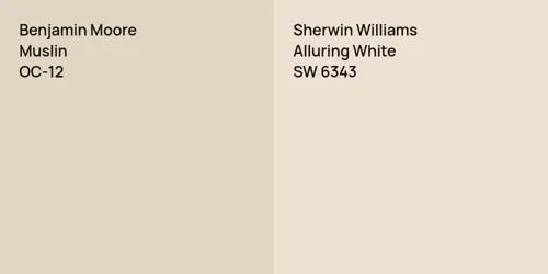 OC-12 Muslin vs SW 6343 Alluring White