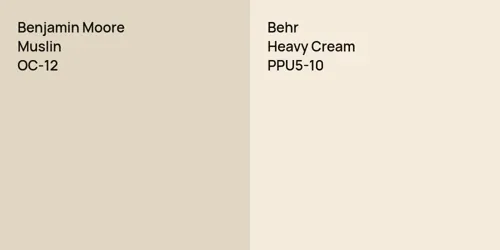 OC-12 Muslin vs PPU5-10 Heavy Cream