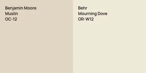 OC-12 Muslin vs OR-W12 Mourning Dove