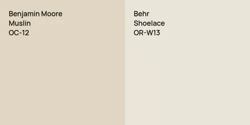 OC-12 Muslin vs OR-W13 Shoelace