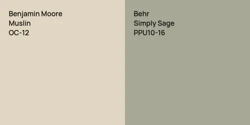 OC-12 Muslin vs PPU10-16 Simply Sage