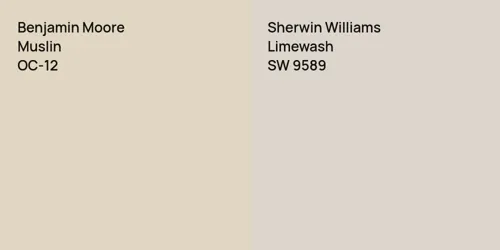 OC-12 Muslin vs SW 9589 Limewash