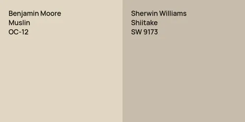 OC-12 Muslin vs SW 9173 Shiitake