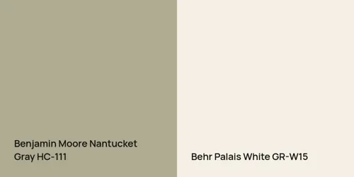 HC-111 Nantucket Gray vs GR-W15 Palais White