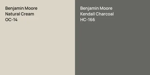 OC-14 Natural Cream vs HC-166 Kendall Charcoal