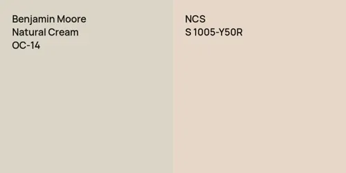 OC-14 Natural Cream vs S 1005-Y50R 