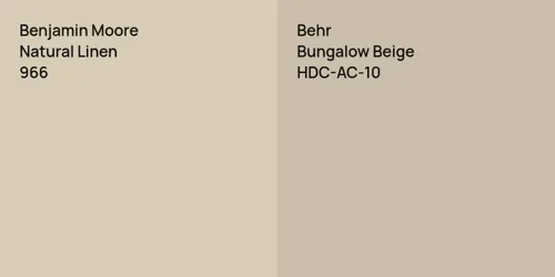 966 Natural Linen vs HDC-AC-10 Bungalow Beige