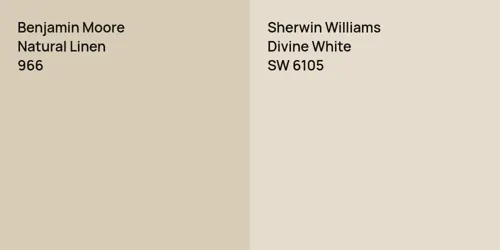 966 Natural Linen vs SW 6105 Divine White