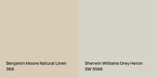 966 Natural Linen vs SW 9566 Grey Heron