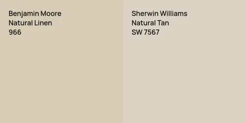 966 Natural Linen vs SW 7567 Natural Tan