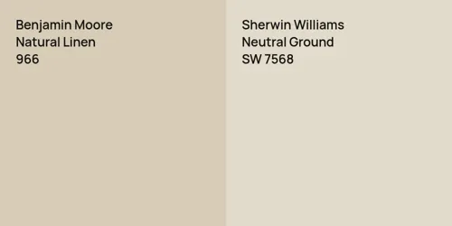 966 Natural Linen vs SW 7568 Neutral Ground