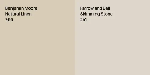 966 Natural Linen vs 241 Skimming Stone