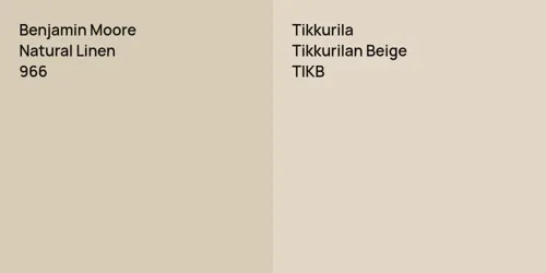 966 Natural Linen vs TIKB Tikkurilan Beige