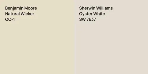 OC-1 Natural Wicker vs SW 7637 Oyster White