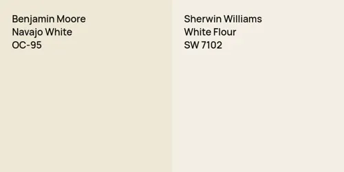 OC-95 Navajo White vs SW 7102 White Flour