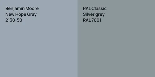 2130-50 New Hope Gray vs RAL 7001  Silver grey