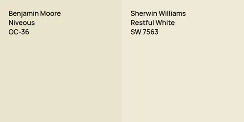 OC-36 Niveous vs SW 7563 Restful White