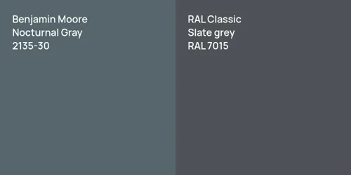 2135-30 Nocturnal Gray vs RAL 7015  Slate grey