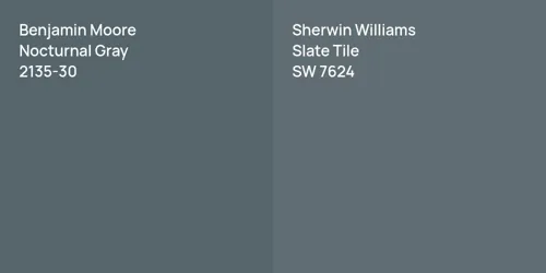 2135-30 Nocturnal Gray vs SW 7624 Slate Tile