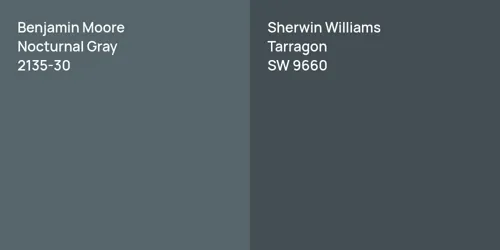 2135-30 Nocturnal Gray vs SW 9660 Tarragon