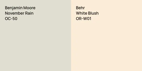 OC-50 November Rain vs OR-W01 White Blush