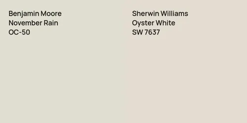 OC-50 November Rain vs SW 7637 Oyster White