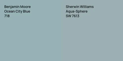 718 Ocean City Blue vs SW 7613 Aqua-Sphere