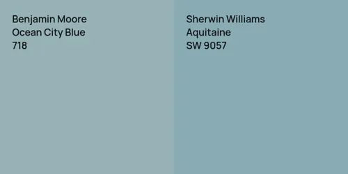 718 Ocean City Blue vs SW 9057 Aquitaine