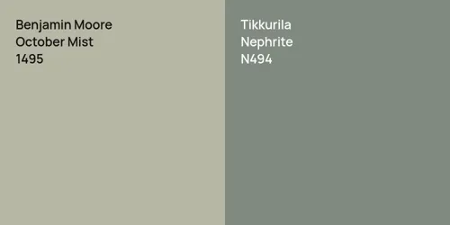 1495 October Mist vs N494 Nephrite