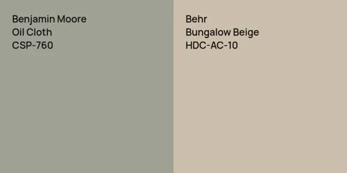 CSP-760 Oil Cloth vs HDC-AC-10 Bungalow Beige