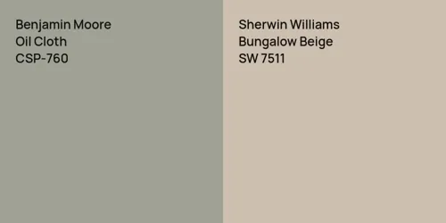 CSP-760 Oil Cloth vs SW 7511 Bungalow Beige