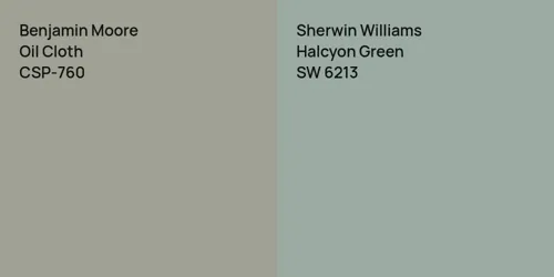 CSP-760 Oil Cloth vs SW 6213 Halcyon Green