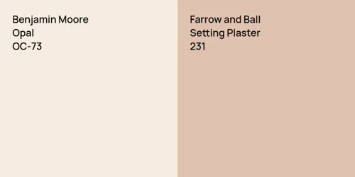 OC-73 Opal vs 231 Setting Plaster