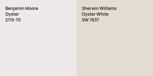 2115-70 Oyster vs SW 7637 Oyster White