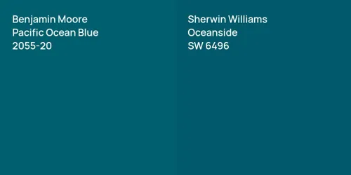 2055-20 Pacific Ocean Blue vs SW 6496 Oceanside