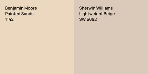 1142 Painted Sands vs SW 6092 Lightweight Beige