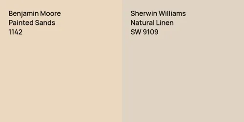 1142 Painted Sands vs SW 9109 Natural Linen