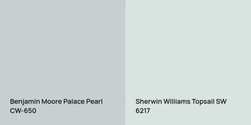 CW-650 Palace Pearl vs SW 6217 Topsail