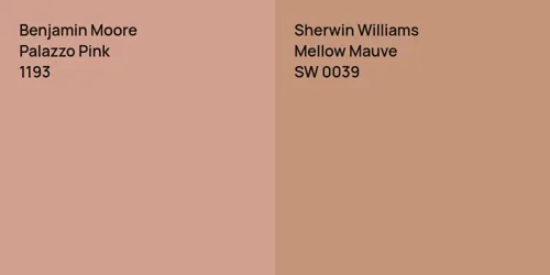 1193 Palazzo Pink vs SW 0039 Mellow Mauve