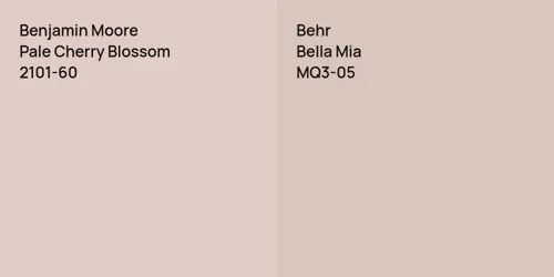 2101-60 Pale Cherry Blossom vs MQ3-05 Bella Mia