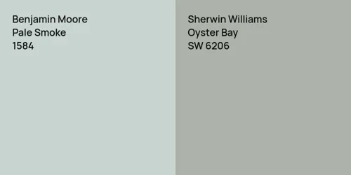 1584 Pale Smoke vs SW 6206 Oyster Bay