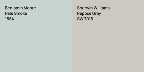 1584 Pale Smoke vs SW 7015 Repose Gray