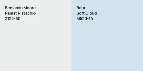 2122-60 Palest Pistachio vs M520-1A Soft Cloud