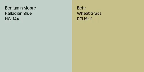 HC-144 Palladian Blue vs PPU9-11 Wheat Grass