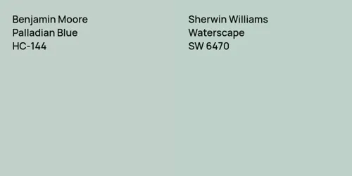 HC-144 Palladian Blue vs SW 6470 Waterscape