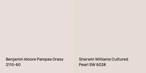 2110-60 Pampas Grass vs SW 6028 Cultured Pearl