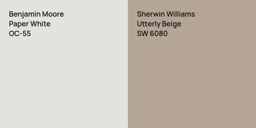 OC-55 Paper White vs SW 6080 Utterly Beige